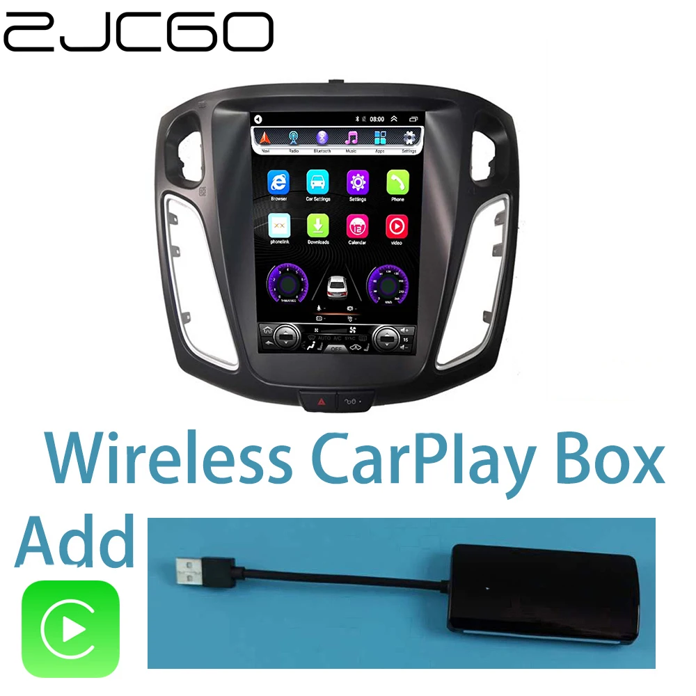 Screen add CarPlay Автомобильный мультимедийный плеер стерео gps DVD Радио Навигация Android экран для Ford Focus MK3 2011 2012 2013 - Цвет: Screen add CarPlay