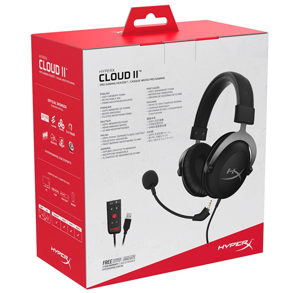 HyperX Cloud II Headset Hi-Fi 7.1 Gaming 3.5mm For PC PS4  One