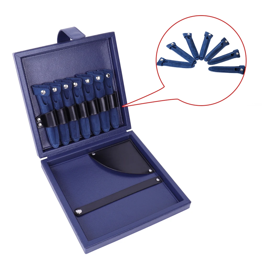

Holder PU Leather Practical Portable Tool Case Solid Organizer Hairdresser Home Barber Salon Storage Professional Scissors Box