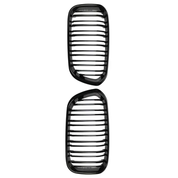 

Front Racing Grill for BMW F20 F21 1 Series 2015 2016 2017 Sports Double Slat Line Kidney Grill Grille(Gloss Black )
