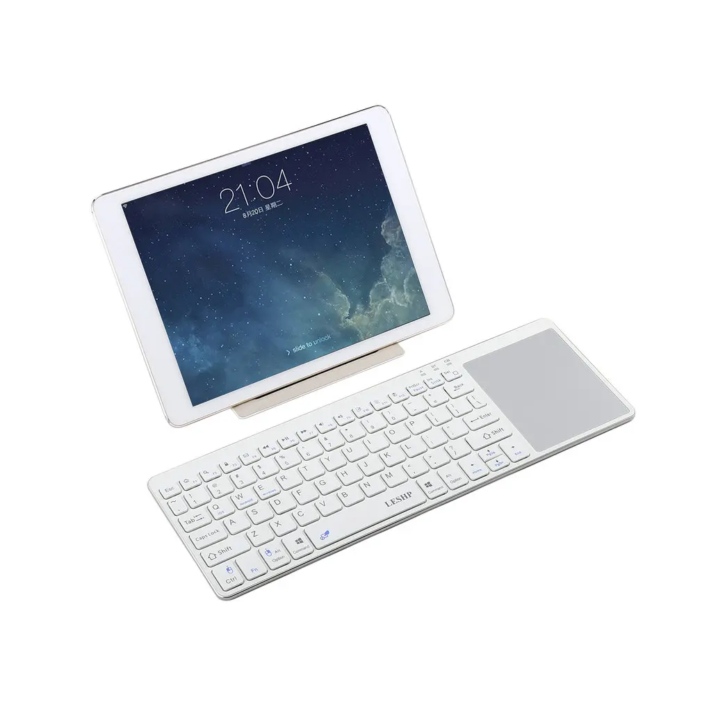 

LESHP B020 Wireless All in One Keyboard Ultra Slim with Touch Pad Multimedia Keys for Tablet Light Weight