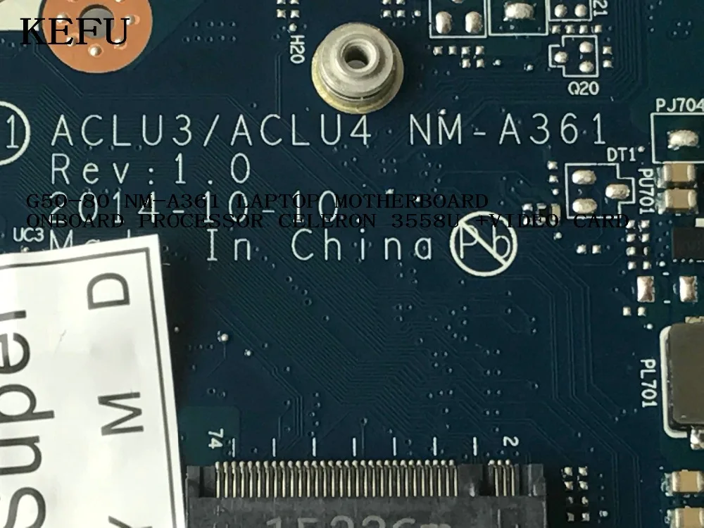 Kefu супер горячей в России Бесплатная доставка ACLU9/ACLU0 NM-A311 ноутбука материнская плата для Lenovo G50-30 Тетрадь pc сравнить пожалуйста