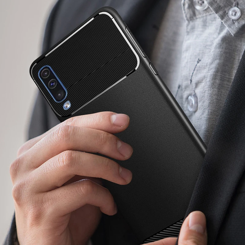 Чехол, чехол, чехол для samsung galaxy A50 A70 A40 мягкие Роскошные Силиконовые простой, матовый силиконовая защитная задняя панель для телефона Etui