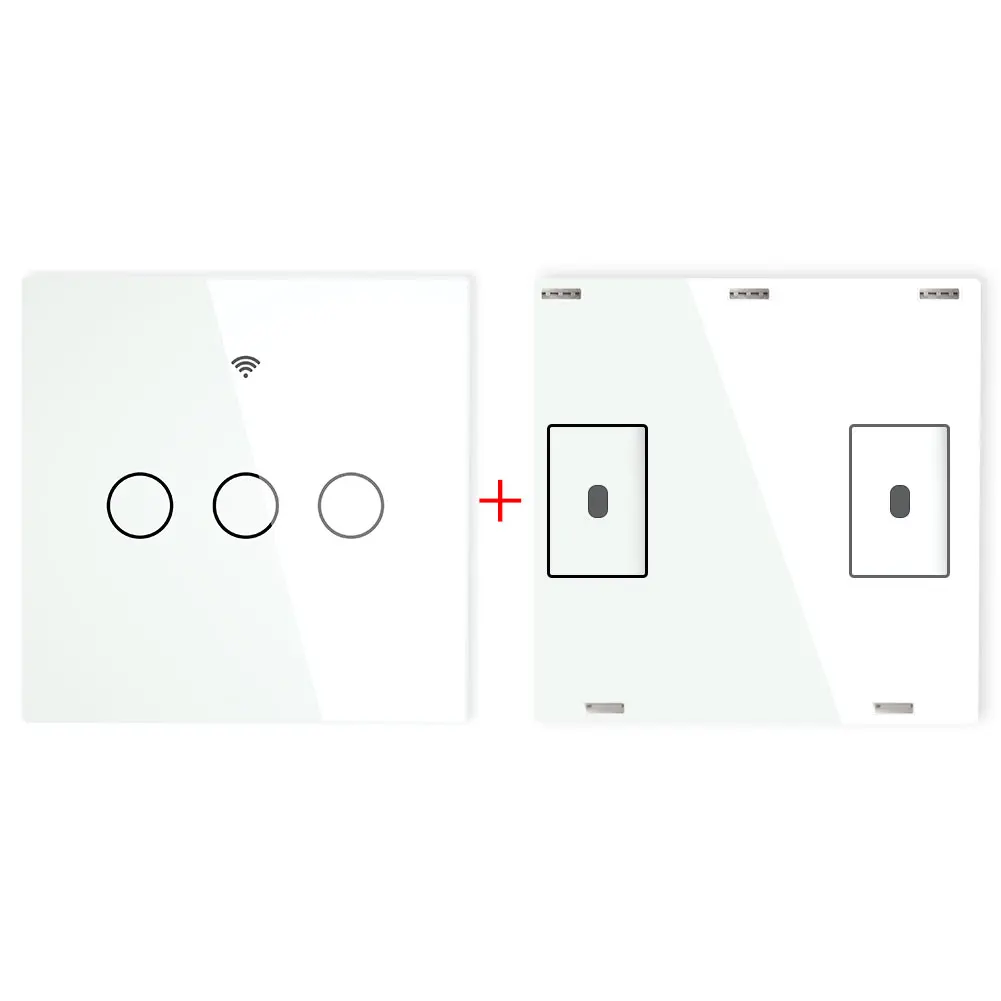 3 Gang Vice Switch Wi-Fi 2 способ настенный сенсорный Сенсор умный переключатель RF433 передатчик стены Панель Беспроводной дистанционного Управление работать с Alexa, Google Home - Цвет: 3 Gang Vice Switch