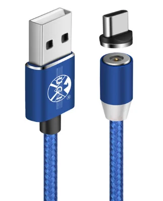 Blue USB C Cable UGI 1~ 3 м Магнитный Micro USB зарядное устройство для iPhone 11pro max X 8 Скорость зарядный кабель для samsung Galaxy S9/S8/Plus/Note 8 - Цвет: Blue USB C Cable