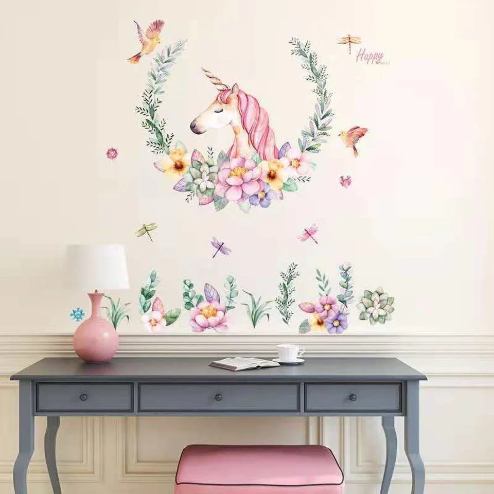 Unicorn Wall Stickers For GIrl Room