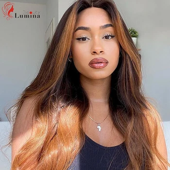 

Brown Highlight Lace Front Human Hair Wigs 13X4/13x6 Colored Ombre Human Hair Wigs For Women Brazilian Highlight Body Wave Wig