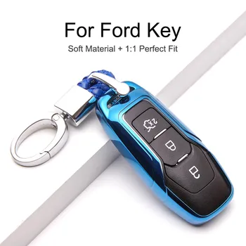 

TPU Car Accessories Key Case for Ford Mondeo MK4 MK5 Fusion Fiesta MK8 Focus MK4 Ranger Kuga C Max Galaxy Explorer S Max Mustang
