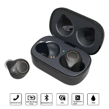 

TWS True Wireless Bluetooth 5.0 Earphone CVC8 Noise-Cancellation With Super Bass HD Mic Headset Earbuds Support AptX ACC