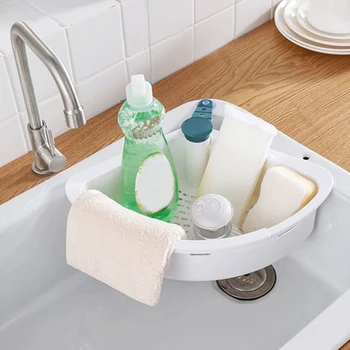 

Kitchen Sink Multifunctional Storage Rack Multi Purpose Washing Sponge Drain Storage Rack Home Kitchen Organizer Gadget LXY9