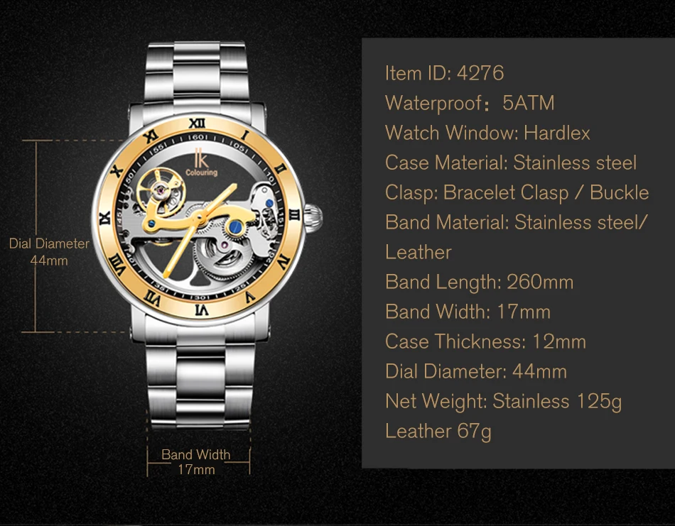 Genuine Ik Colouring Creative Hollow Automatic Mechanical Watch New Design Watches steel Brand Men Skeleton Relogio Masculino Genuine Ik Colouring Creative Hollow Automatic Mechanical Watch New Design Watches steel Brand Men Skeleton Relogio Masculino