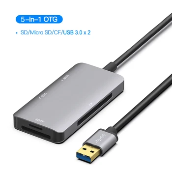 USB 3.0 SD SDHC CF Compact Flash TF MicroSD Card Reader USB3.0 U Flash Disk Drive Mouse OTG for Macbook Laptop Notebook PC 5in1 1