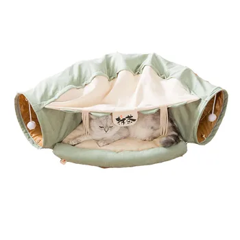

Four Seasons Universal Cat Tunnel Ins Cat Bed Removable And Washable Cat Channel Rolling Floor Chinchilla Nest Villa Toy