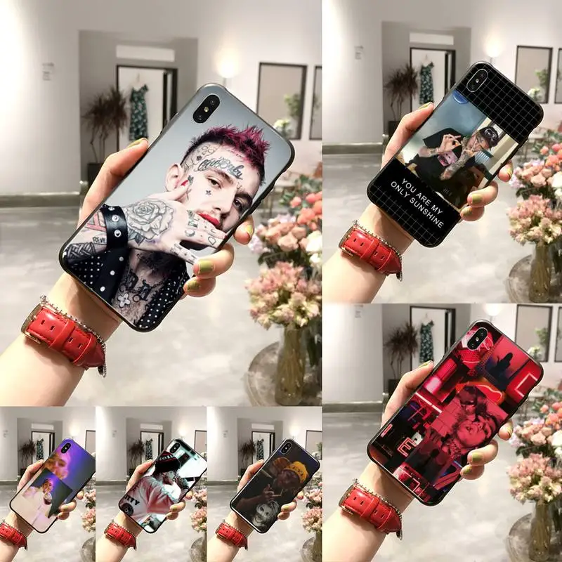 Черный мягкий чехол для телефона из ТПУ 0 Lil Peep Bo iPhone 11 pro XS MAX 8 7 6 6S Plus X 5 5S SE XR casese
