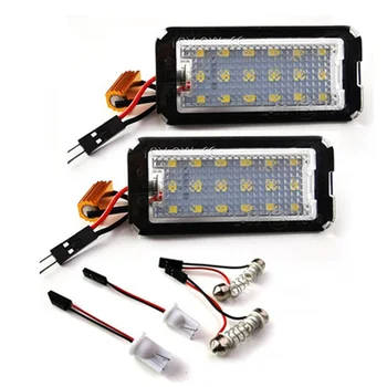 

White LED License Plate Lights Tail Lamp Kit Car 6000K 12V Vehicle Rear