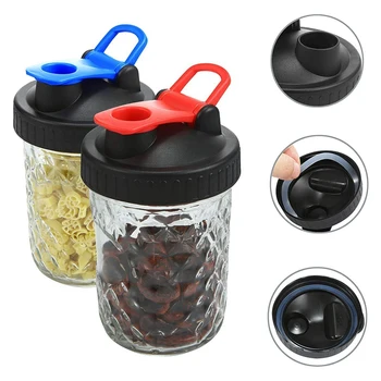 

3Pcs Pack Wide Mouth Canning Lids Flip Cap Lids with Leak-Proof Seal Storage Caps for Wide Mouth Mason Jars Ball Jars Canning Ja