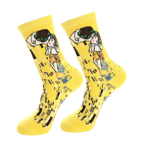 UG цветные хлопковые счастливые мужские носки, женские повседневные дизайнерские брендовые носки Harajuku в британском стиле, модная новинка художественная одежда для пар - Цвет: 18