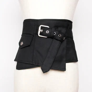 

Women peplum belt fabric black gray blue wide belt designer belts new 2020 spring summer belts for shirts pants drsses