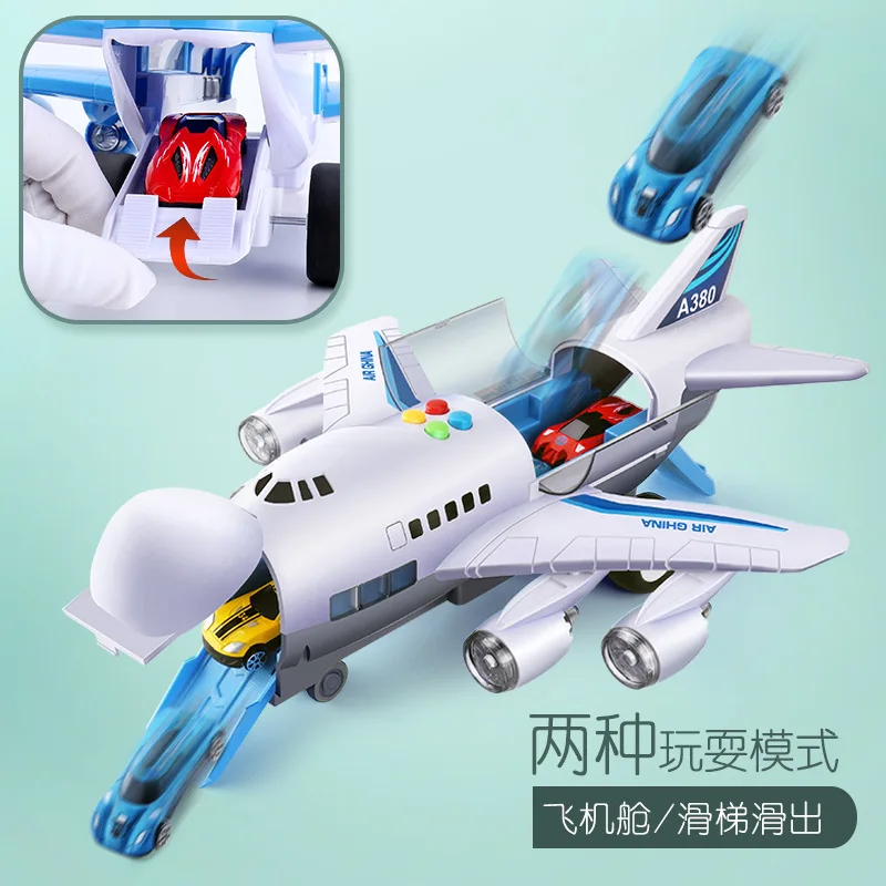 

Extra Large Plane Toy Children Inertia Music Camera Track Aircraft Model Storage Set Boy Baby Toy Car