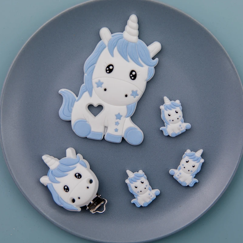 

Силиконовые бусины-прорезыватели для зубов в форме единорога