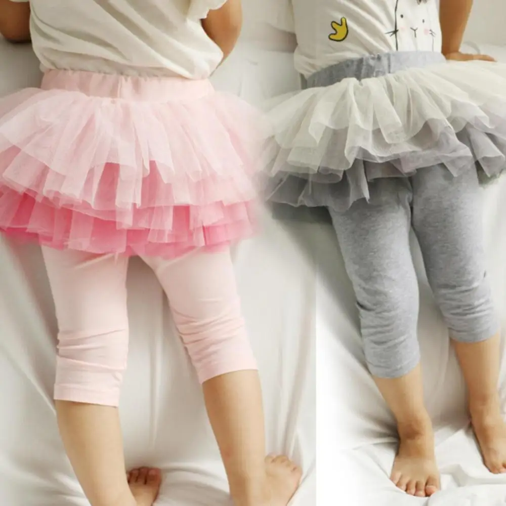Summer Girl's Skirts Pants Gradient Ramp Cotton Leggings Toddler Baby Cute Princess Tutu Skirt South Korea Children Pantskirt