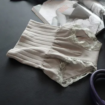 

Underwear Sexy Tight Lady Closed Pant Seamless High Waist Post Natal Body Shaping Lace Breathable Hip Raising Panties For Women