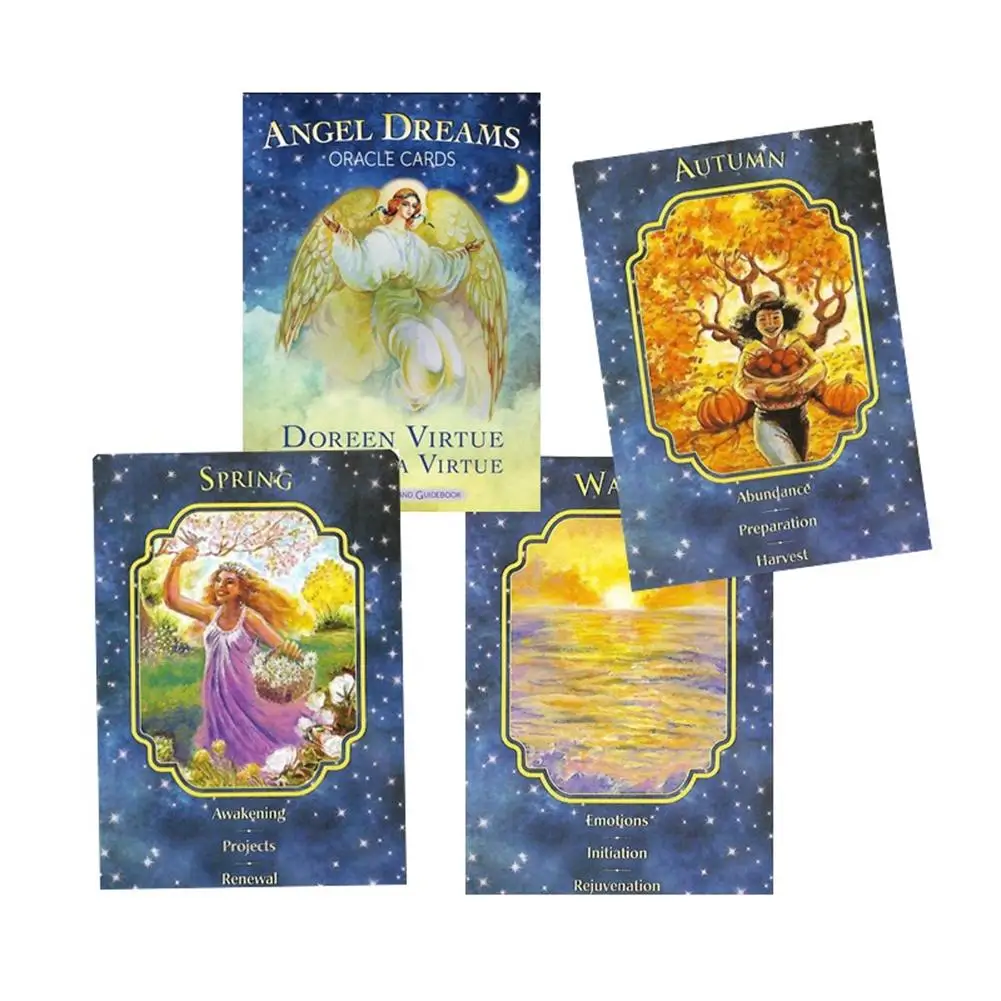 

2020 New 44PCS Game Cards Durable Easy Use Party Tarot Cards For Angel Dream Oracle Cards Desk For Beginners