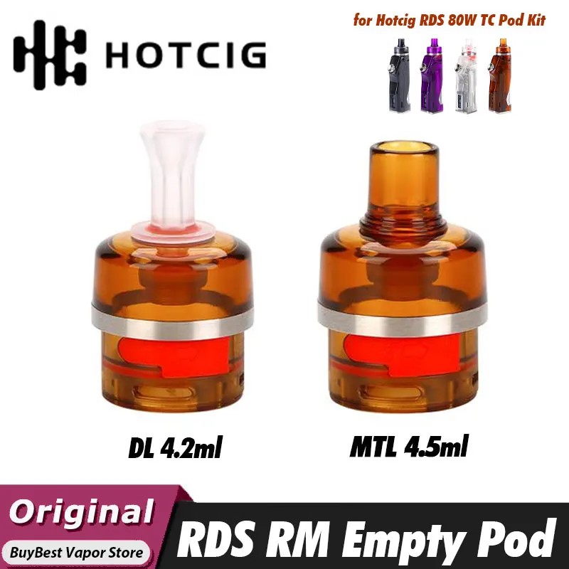 Оригинальная пустая Pod-система Hotcig RDS RM емкостью 4 2 мл/4 5 мл для 80 Вт Pod Kit DL/MTL