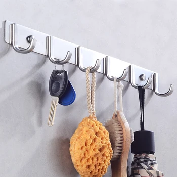 

Robe Hooks Stainless Steel Bathroom Hook for Towels Key Bag Hat Clothes Coat Hook Wall Mounted Door Hanger Decorative Hang Rack