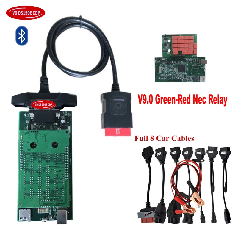 Новейшее программное обеспечение. R0 для delphis vd ds150e cdp с bluetooth автомобильный Грузовик vd tcs cdp obd сканер диагностический инструмент+ кабели