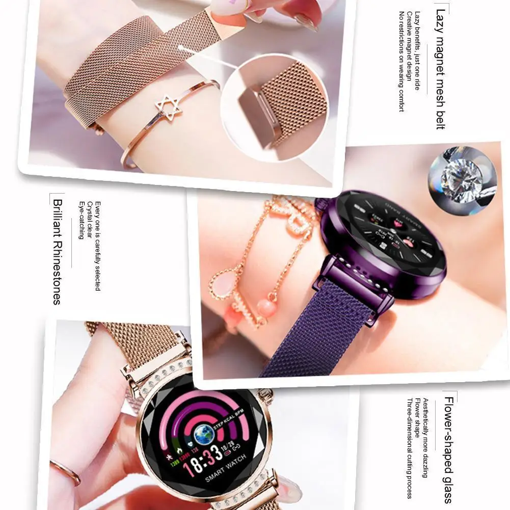 

IP67 Waterproof Smartwatch Alarm Drink Reminder Passometer Fashion Women Heart Android Blutooth Rate Watch For IOS Mobile S X5V8