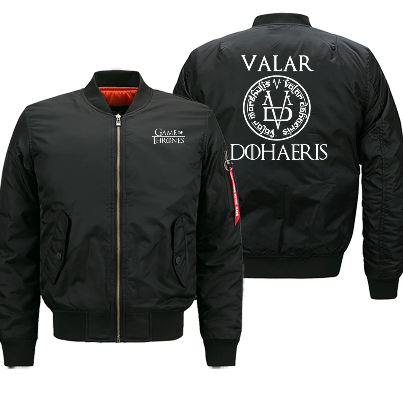 Зима Лидер продаж Игра престолов Valar DohaerisJackets мужская уличная куртка-бомбер Повседневная Ретро куртка Военная мотоциклетная куртка Толстая