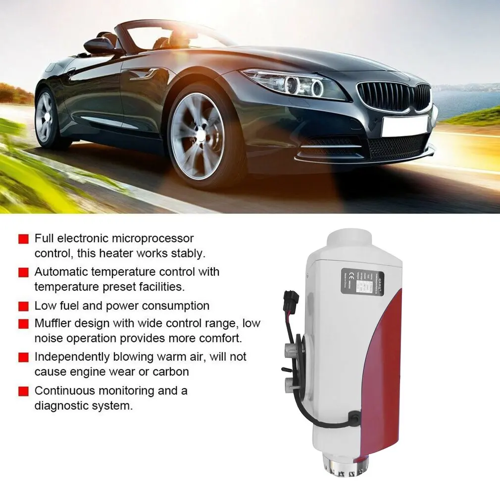 

12V 5Kw Air Heater Diesel Heater Parking Heater Air Heater Car Truck Boat Universal Air Heater White Red