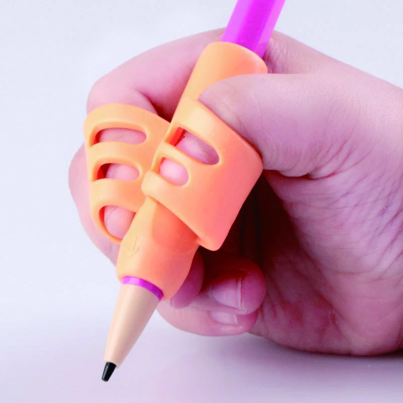 3 шт./компл. детей карандашница инструменты захват для помощи в письме силиконовый два пальца эргономичный коррекции осанки ручка держатель для карандашей