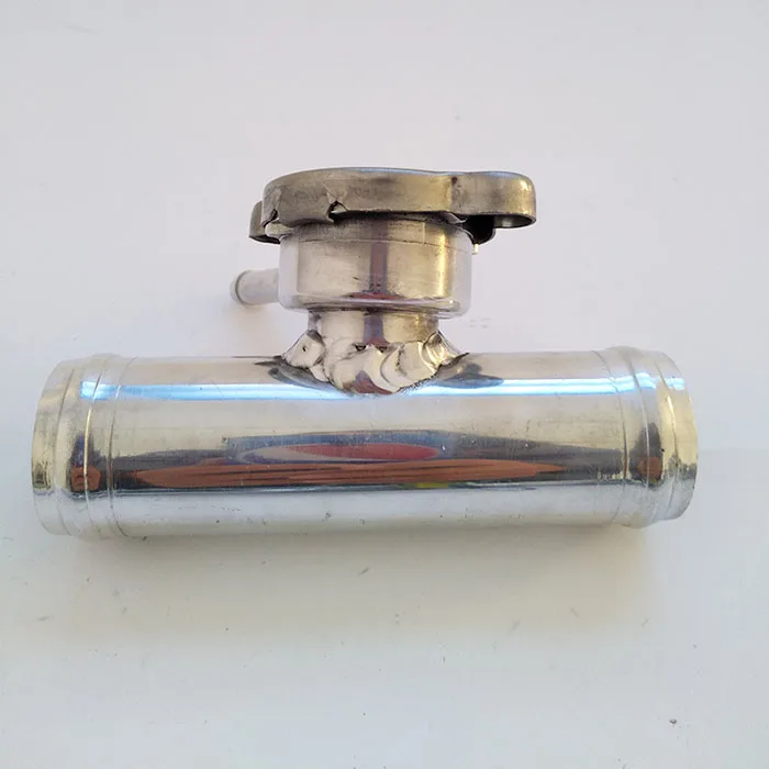 

38mm 1-1/2" o.d All Aluminum In-Line Radiator Hose Connector Filler Neck/ Cap