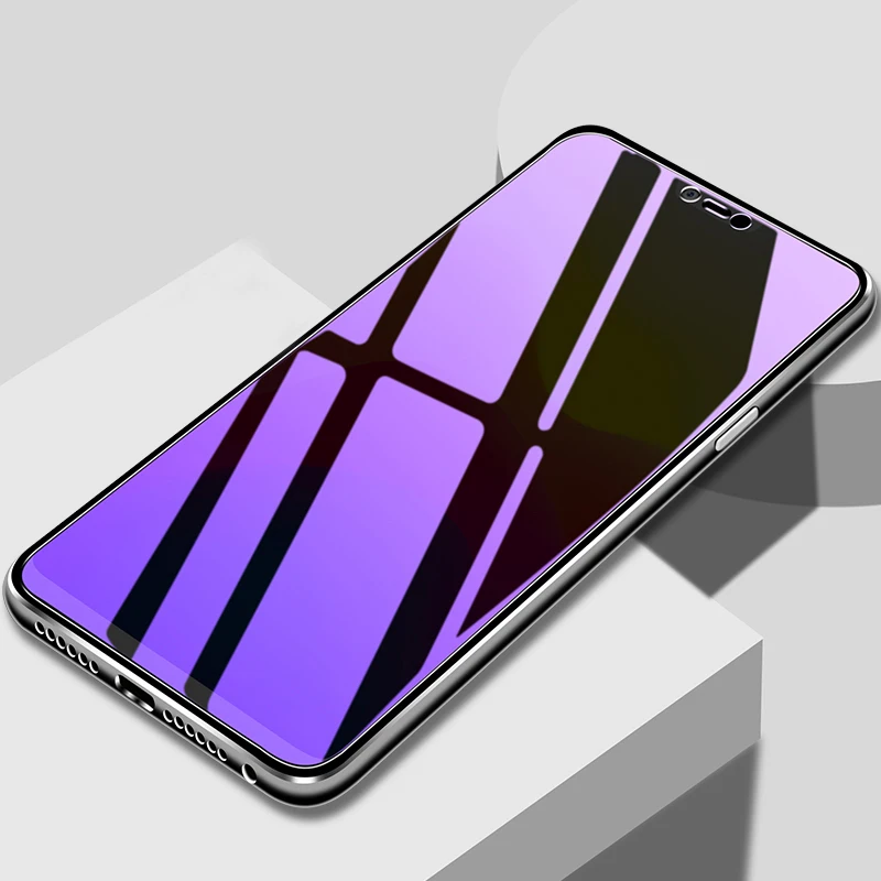 Anti Blue Light screen protector For iPhone 11 12 13 Pro Max 6 7 8 Plus Xs Tempered Glass X S XR SE 2020 pro max | Мобильные
