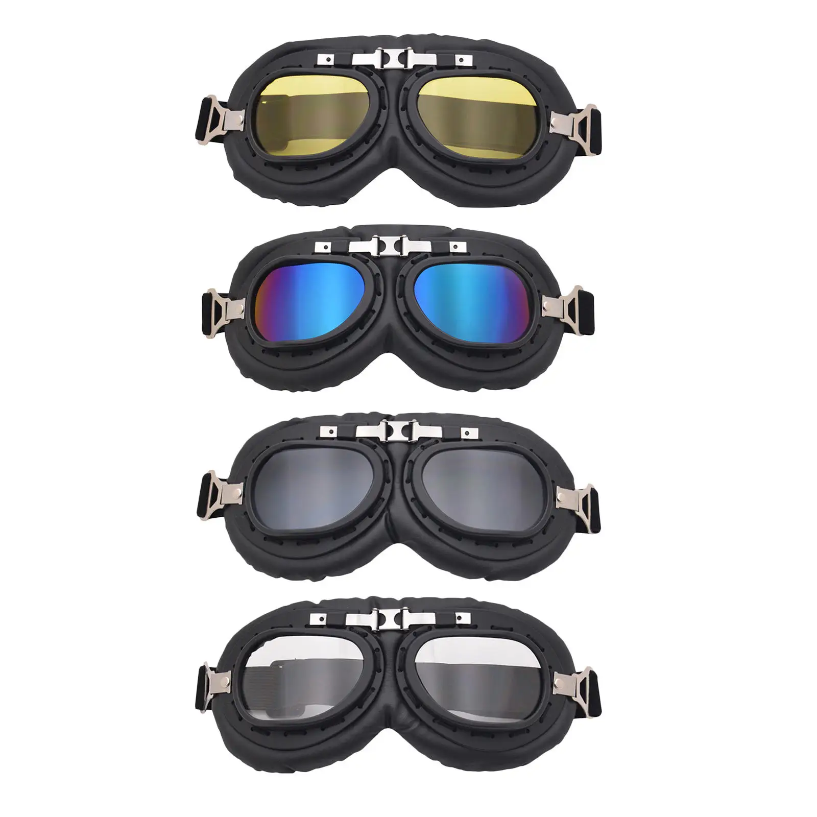 Motorcycle Goggles Pilot Style Sports Glasses For Half Helmet Atv