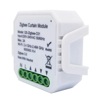 

Zigbee Curtain Switch Module,Roller Shutter Blind Motor,Tuya Smart Life APP Remote Control for Google Home/Siri/Alexa