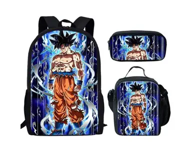 

Cool Dragon Ball Z Super Print 3PCS Set Students Kids Boys Schoolbags Anime DBZ Ultra Instinct Goku Children Backpacks