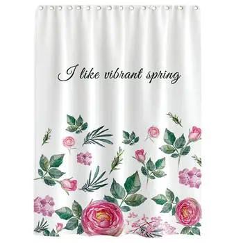 

1Pc Shower Curtain Practical Waterproof Durable Shower Drapery Polyster Shower Drape Partition Curtain for Hotel Bathroom
