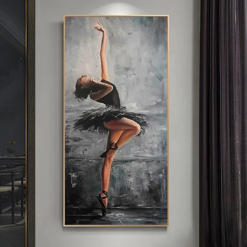 Красивая Балерина Художественная портретная живопись Настенная Картина на холсте художественный плакат и