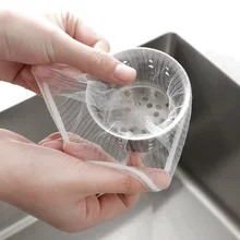 100Pcs Sewer Water Filter Disposable Kitchen Sink Strainer Bag Shower Sink Hair Rubbish Storage Mesh Bag for Home Restaurant