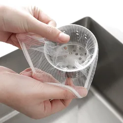 100Pcs Sewer Water Filter Disposable Kitchen Sink Strainer Bag Shower Sink Hair Rubbish Storage Mesh Bag for Home Restaurant