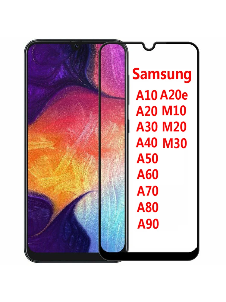 Защитное стекло закаленное для Samsung A10/A20/A30/A40/A50/A60/A70/A80/A90/A20E/M10/M20/M30 | Мобильные