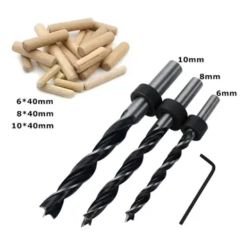 

Self-centering 6 8 10mm Dowel Jig Wood Panel Puncher Hole Locator 10 Log Dowel D5BD