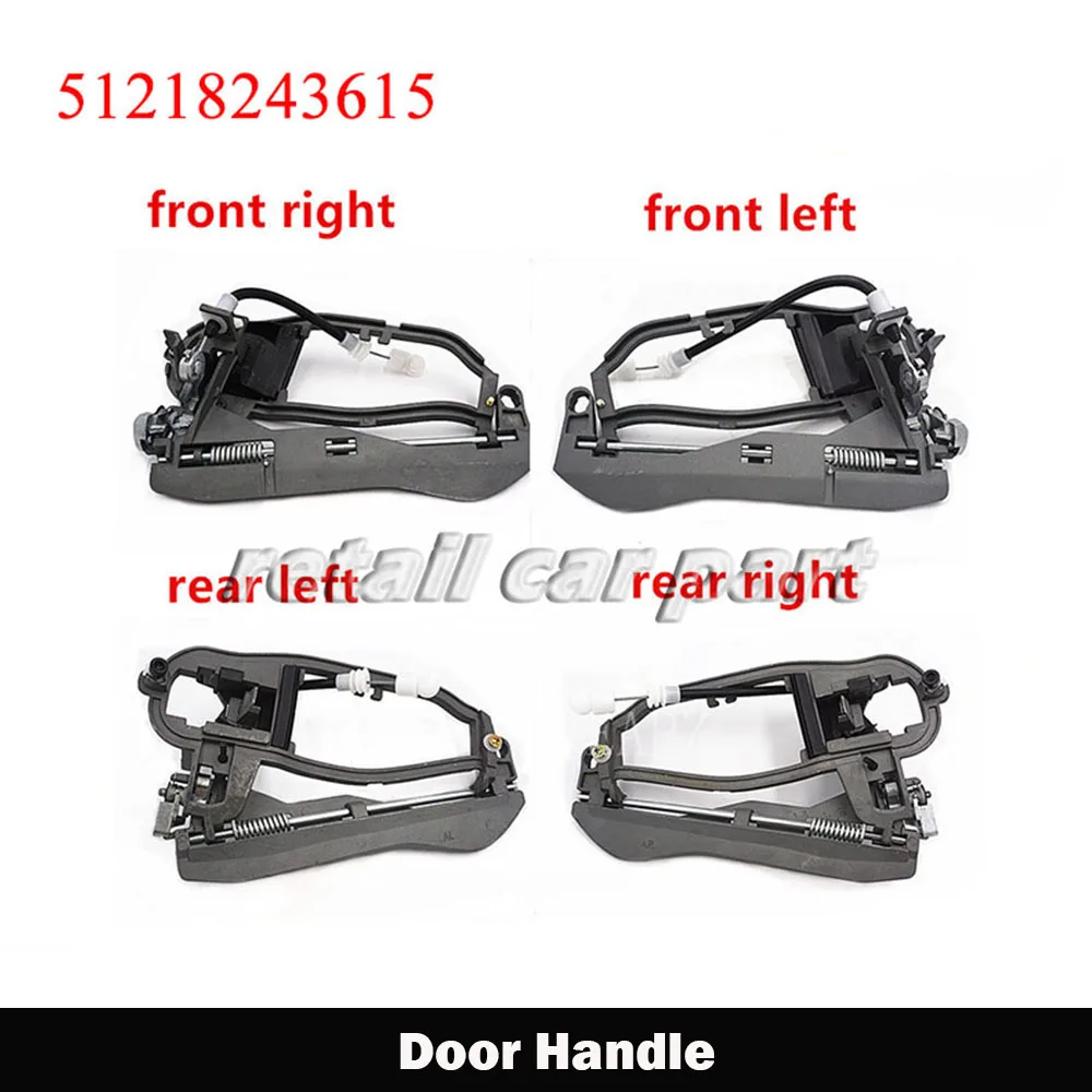 For BMW E53 X5 Driver Left Front Outside Door Handle Carrier Premium 51218243615