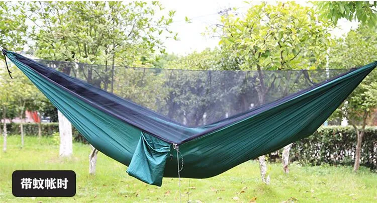 290x140cm Double Camping Hammock Holds Up to 700lbs Portable Lightweight Hammocks for Indoor Outdoor Hiking Backpacking Travel