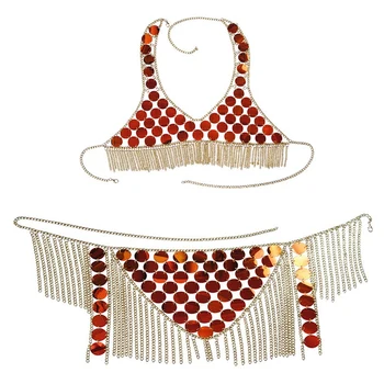 

Fashion Jewelry Sexy Multi-Layer Disc Fringe Body Chain Summer Beach Bikini Waist Chain