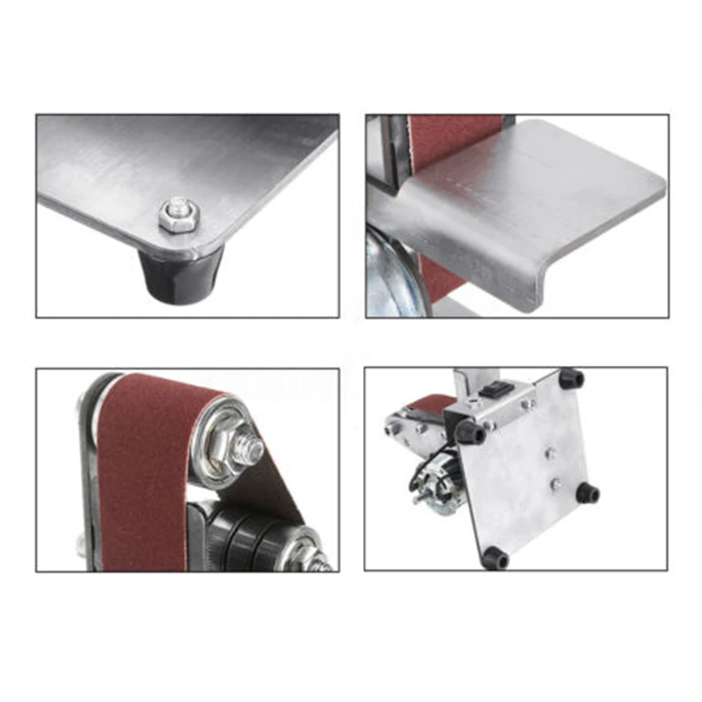 

Sanding Polishing Grinding Machine Set 11x10x19cm DIY Abrasive Belts Grinder Belts Mini Belt Sander Set