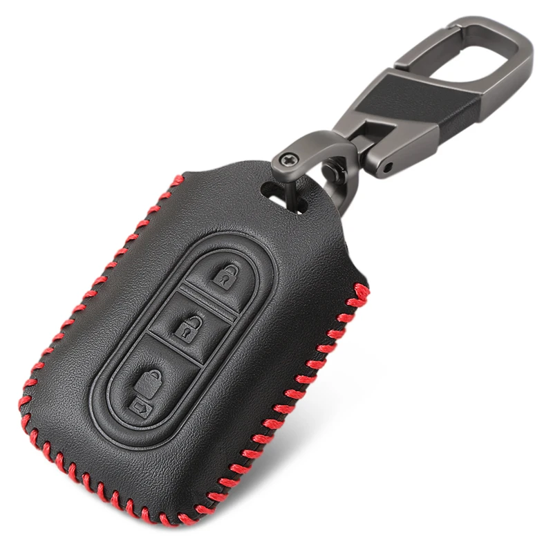 

Auto 3-Buttons Remote Control Key Bag Protective Cover Leather Stylish For Para Nissan Pathfinder Qashqai X-Trail Micra Key Case